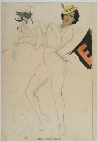 Dibujo preparatorio para el cartel de Celeste Grijo